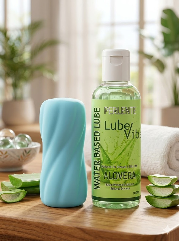 PERLENTE BEST GEL BASE ALOEVERA LUBRICANT WITH MASSAGER FOR PERSNAL USE(2 Items in the set)