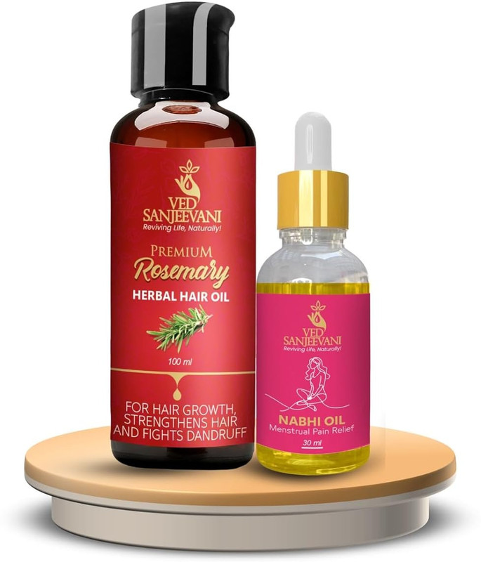Ved Sanjeevani Acne & Hormone Balance Combo – Menstrual Pain Relief & Acne Control Nabhi Oil(2 Items in the set)