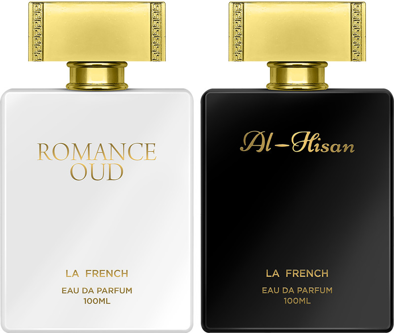 La French Romance Oud and Al Hisan Perfumes, with Long Lasting Fragrance, 100ml each, For Men and Women, COMBO OF 2(2 Items in the set)