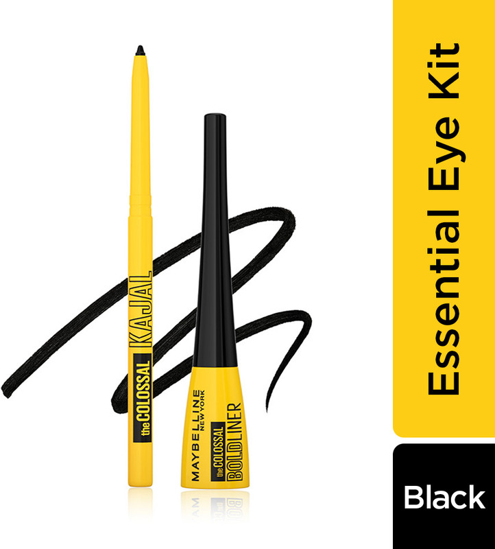 MAYBELLINE NEW YORK Colossal Bold Liner & Colossal Kajal - Eye Kit Combo, 3.35g (Pack of 2)(2 Items in the set)