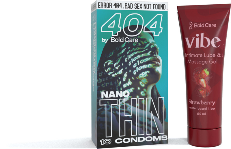 Bold Care Multi-textured Condoms-10 Sheets With Strawberry Flavored Lubricant(50ml)(1 Items in the set)
