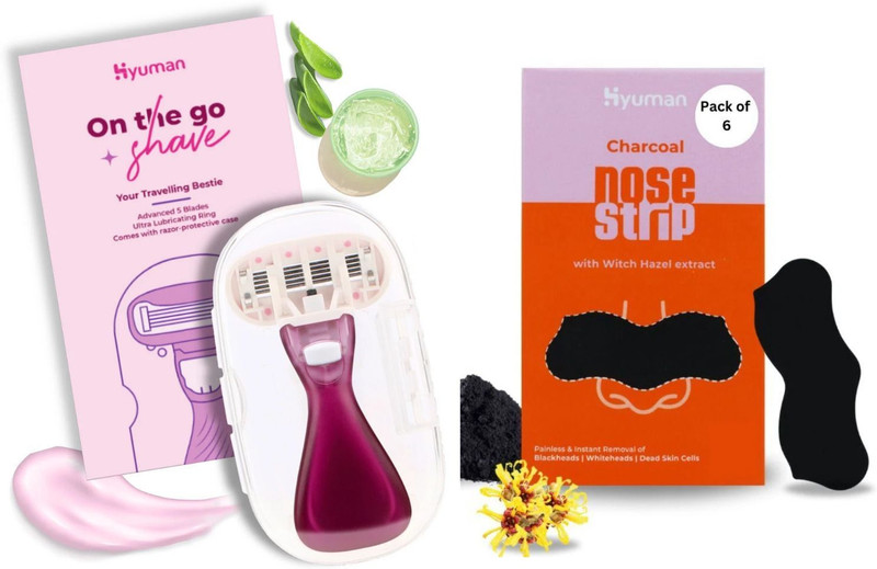 Hyuman On The Go Razor + Softshave Razor Pack of 3(2 Items in the set)