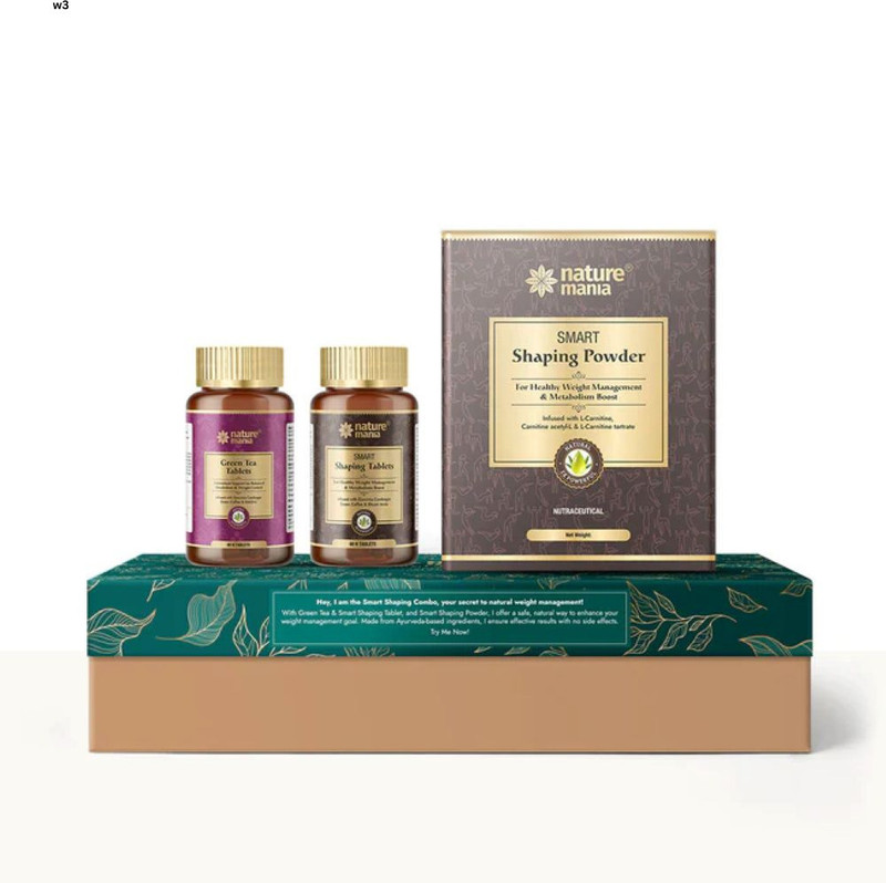 NATURE MANIA Smart Shaping Kit | Fat Burn & Metabolism Boost – Tablets & Powder(3 Items in the set)