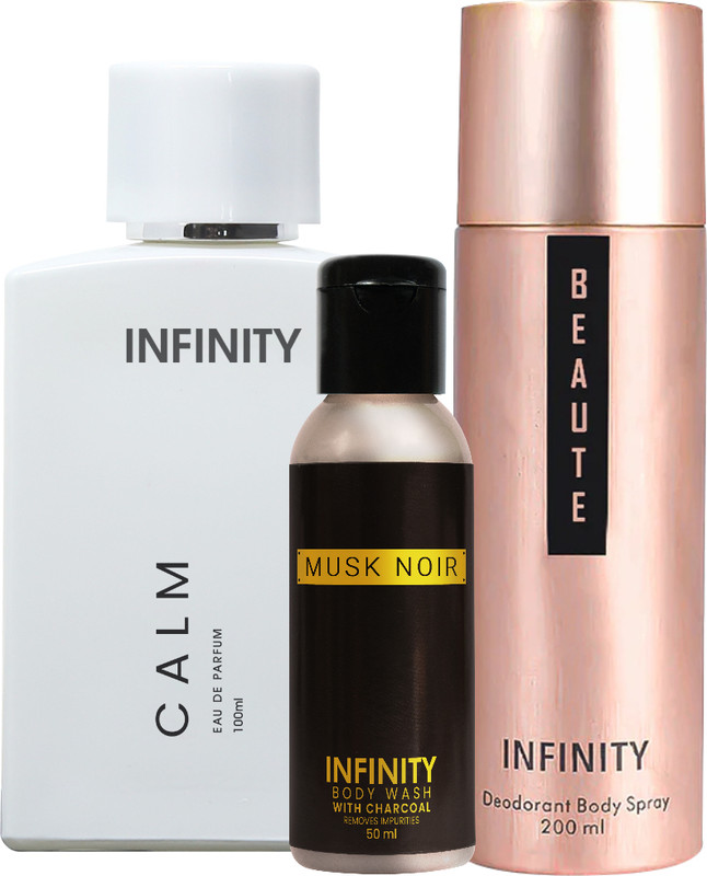 INFINITY Curv EDP Perfume 100ml, Beaute Deo Body Spray 200ml, Beaute Body Wash 50ml(3 Items in the set)