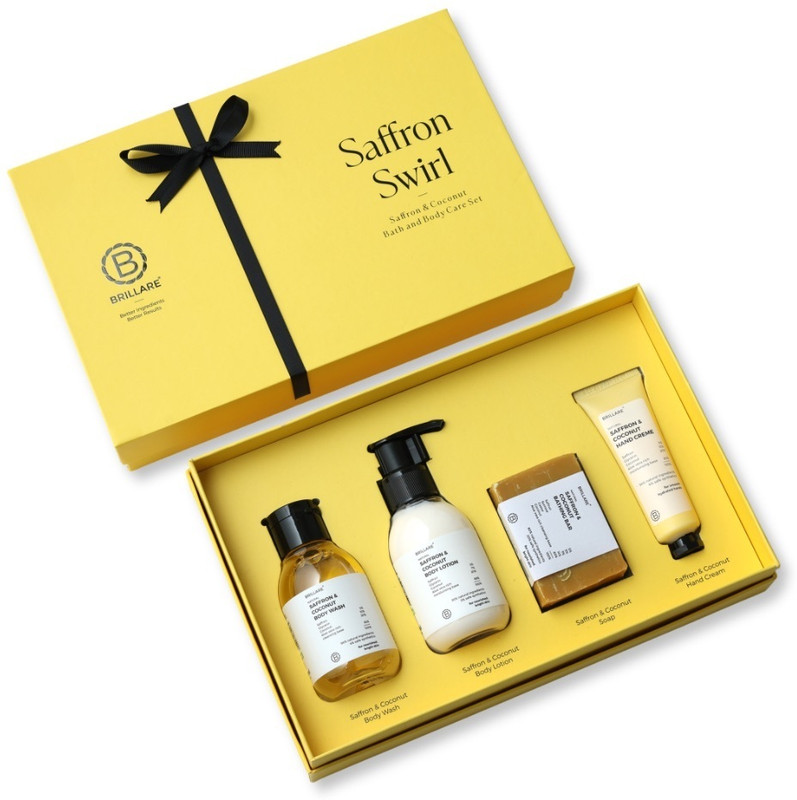 BRILLARE Saffron Swirl Gift Box(4 Items in the set)