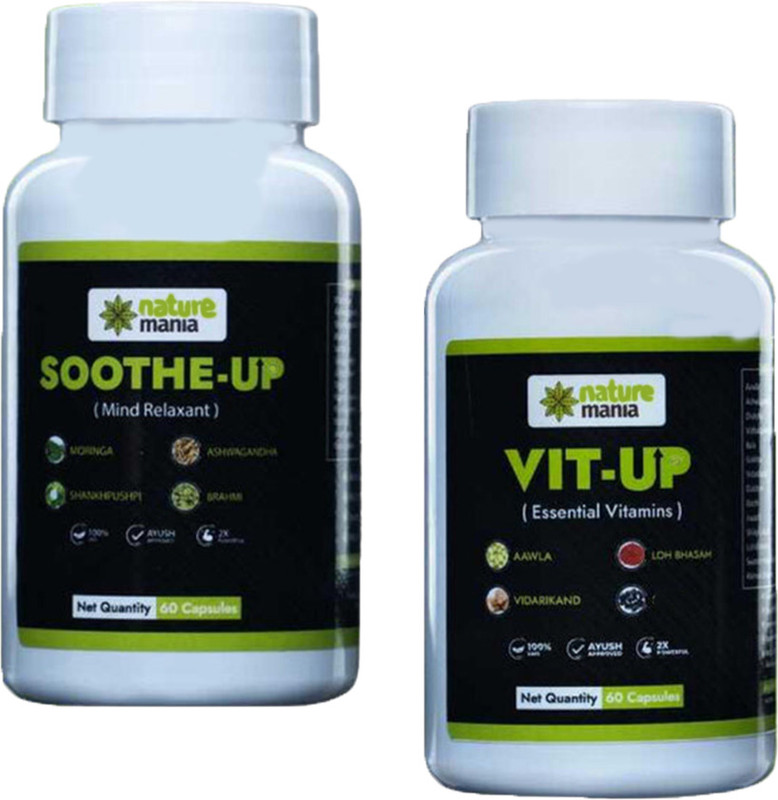 NATURE MANIA Relax Up Combo: Stress Relief, Multivitamins & Better Sleep All in One.(2 Items in the set)