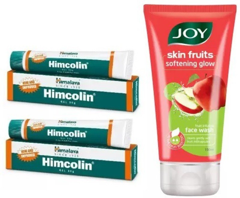 HIMALAYA Himcolin Gel ( Pack of 2 ) with Softening Glow Apple Face Wash (150 ml)  (3 Items in the set)