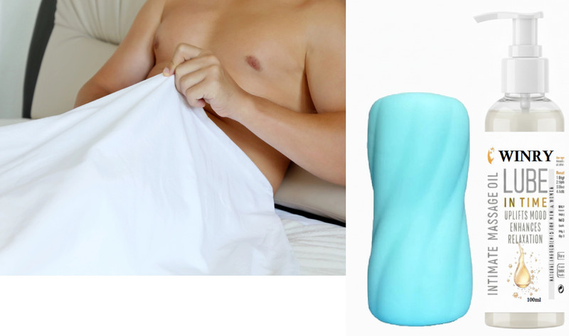 winry Water-Based Lube with Durable Silicone Stroker(2 Items in the set)