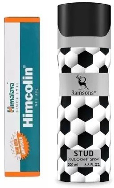 HIMALAYA Himcolin Gel ,Stud Deodorant Spray – For Men (200 ml) (2 Items in the set)