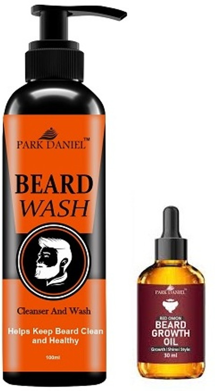 PARK DANIEL Beard Wash 100ML & Red Onion Beard Growth Oil 30ML(2 Items in the set)
