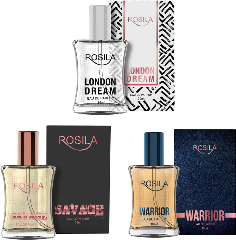 ROSILA London Dream Perfume 30ml | Savage Perfume 30ml | Warrior Perfume 30ml |Eau De Parfum|Perfumes Luxury Scent Long Lasting Fragrance | Ideal Gift for Men & Women(3 Items in the set)