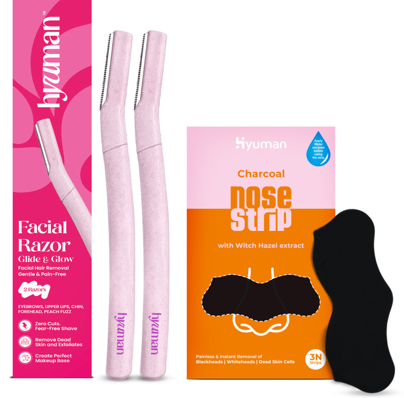 Hyuman Face Razor Pack of 2 + Mini Body Razor(2 Items in the set)