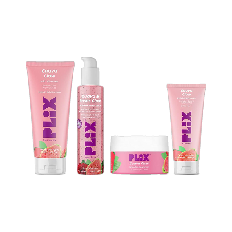 The Plant Fix Plix Hydrating Cleanser, Toner Serum, Smoothie Moisturizer, Invisible Sunscreen(4 Items in the set)