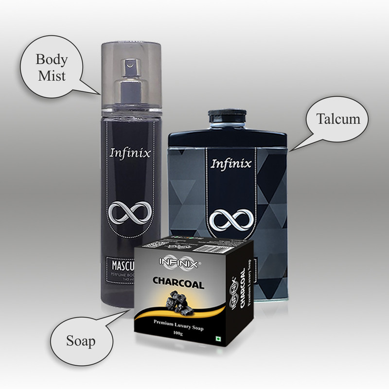 Infinix Mens Gift Set (Body Mist, Talcum and 2 Soap))(3 Items in the set)