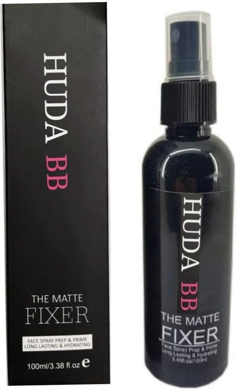 huda.bb Professional Makeup Setting Spray Long Lasting & Hydrating Fixer  Primer  - 100 ml(Black)
