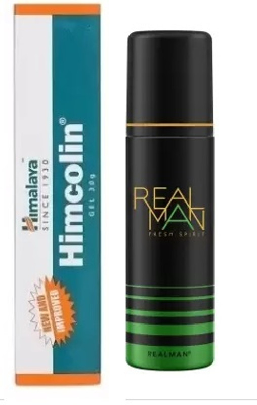 HIMALAYA Himcolin Gel +Fresh Spirit Deodorant Spray (150ml) (2 Items in the set)