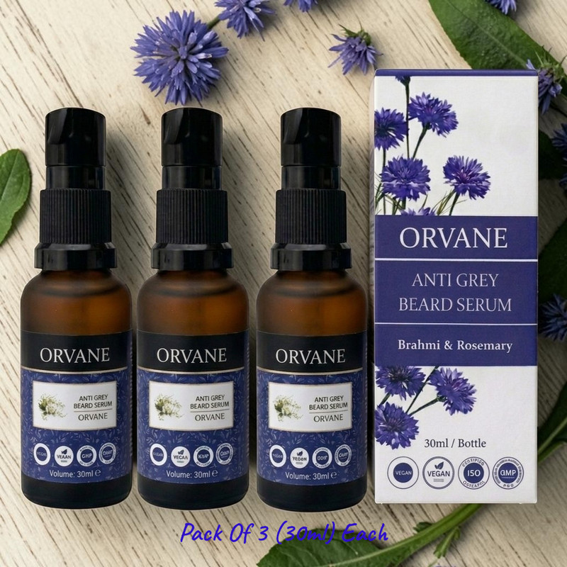 Orvane 3-Step Anti Grey Beard Care Bundle(3 Items in the set)