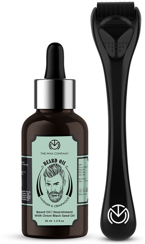 THE MAN COMPANY Beard Supply Duo – Beard Oil & Derma Roller (2 Items in the set)
