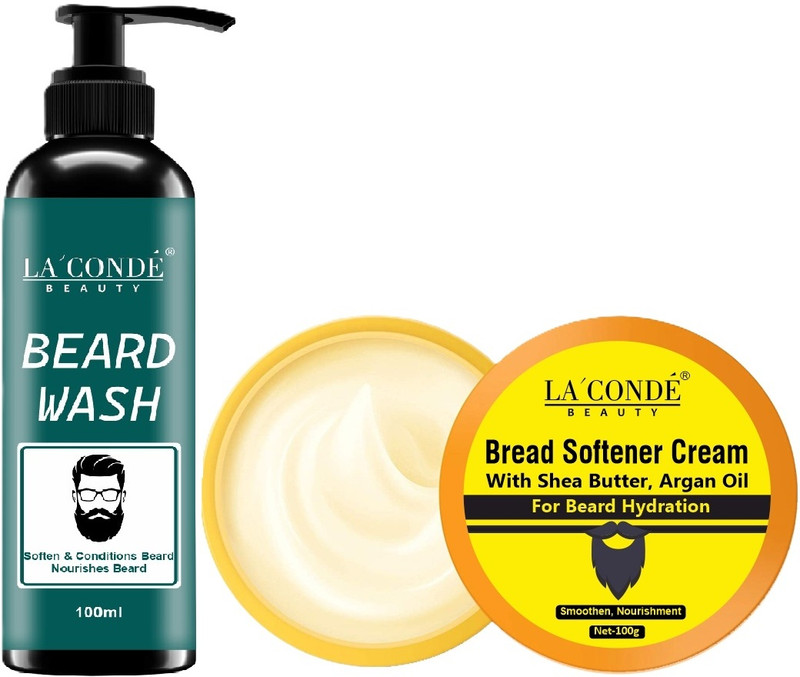 La'Conde Deep Cleansing Beard Wash 100ML with Beard Softener Cream 100 grams(2 Items in the set)