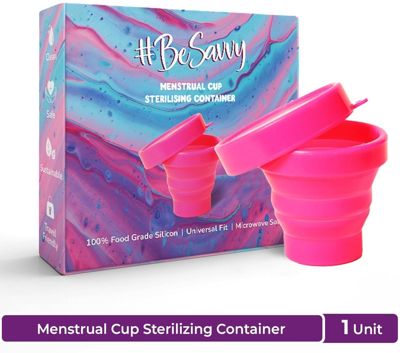 Savvy Menstrual cup Silicone Sterilizer, Microwaveable and Travel-friendly |(1 Items in the set)