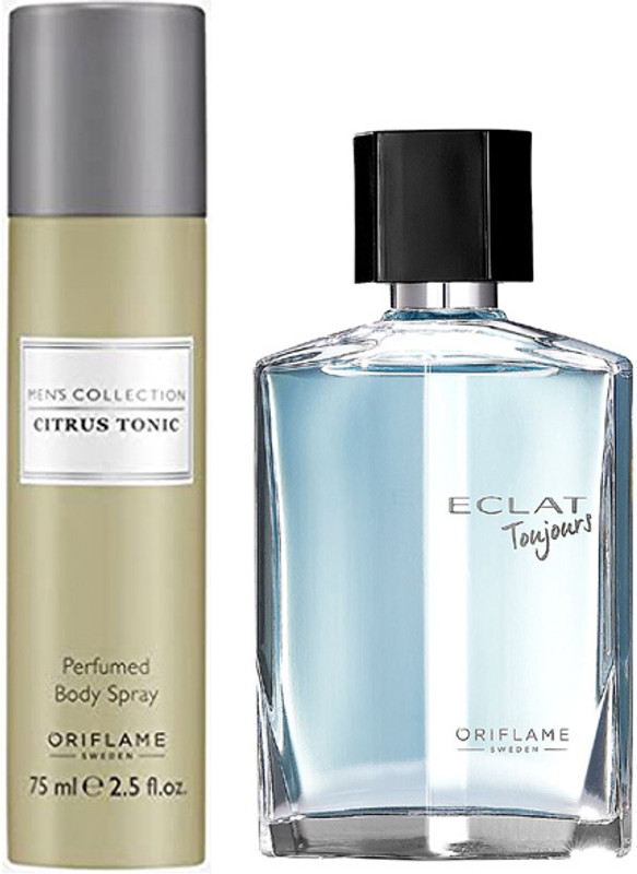 Oriflame Sweden Men Citrus Tonic Perfumed Body Spray 75ml With JOYCE Turquoise Toilette - 50 ml(2 Items in the set)