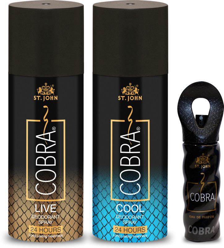 ST-JOHN Cobra Deo Live & Cool + Cobra Perfume 15ml(3 Items in the set)