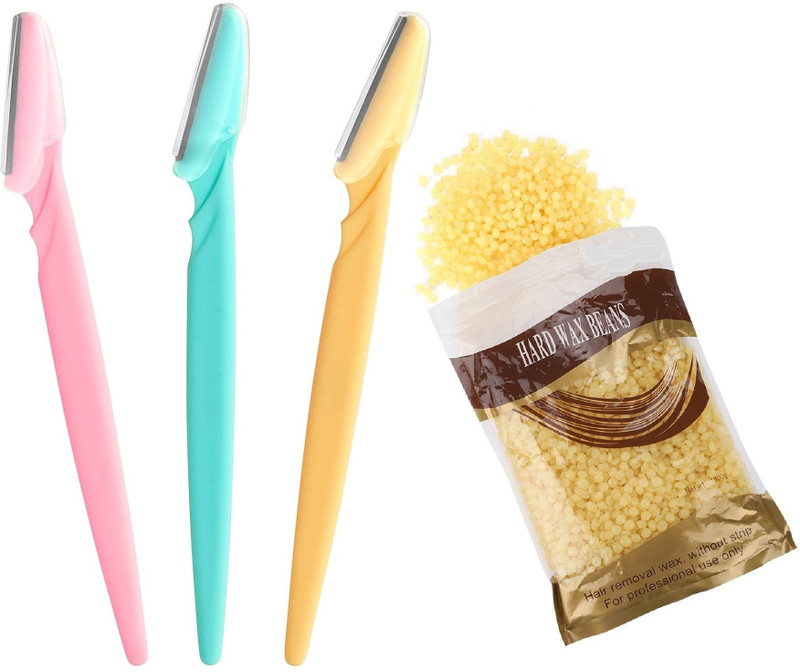 Luster Shine Eyebrow Razor & Hard wax beans(2 Items in the set)