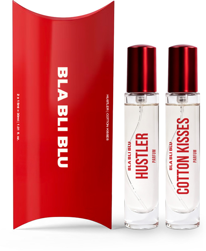 BLA BLI BLU Hustler & Cotton Kisses Unisex Perfume Combo|15mlX2|Long Lasting Fragrance(2 Items in the set)