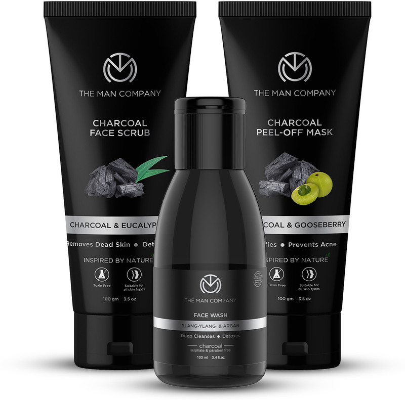 THE MAN COMPANY Charcoal Cleansers Trio(3 Items in the set)