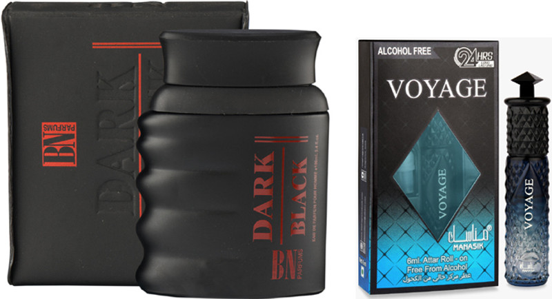 BN PARFUMS Dark Black Perfume 100ml & Avenue Attar 6ml(2 Items in the set)