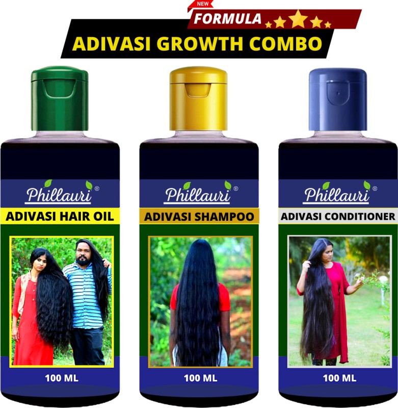 Phillauri Adivasi Ayurvedic Jadibuti ( Hair Oil + Shampoo + Conditioner) Combo  (3 Items in the set)