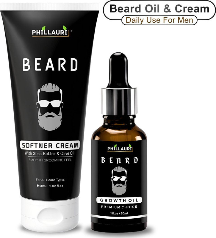 Phillauri Beard Care Combo with Grooming Oil and Softening Cream(2 Items in the set)