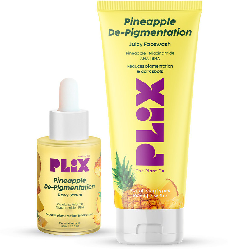 The Plant Fix Plix 5% Pineapple Foaming Face Wash And Serum for Pigmentation & Dark Spots(2 Items in the set)