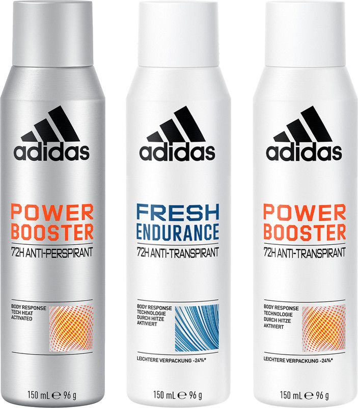 ADIDAS PowerBooster Men 150ml + FreshEndurance 150ml + Power Booster Women 150ml Deodorant Set(3 Items in the set)