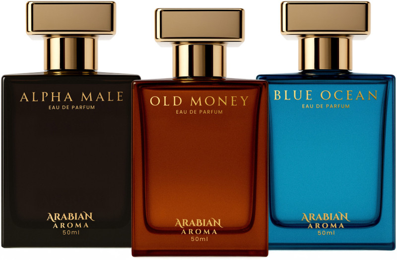 Arabian Aroma Imperial Combo Perfume For Men, Premium And Long Lasting Fragarance, Old Money, Alpha Male, Blue Ocean.(3 Items in the set)