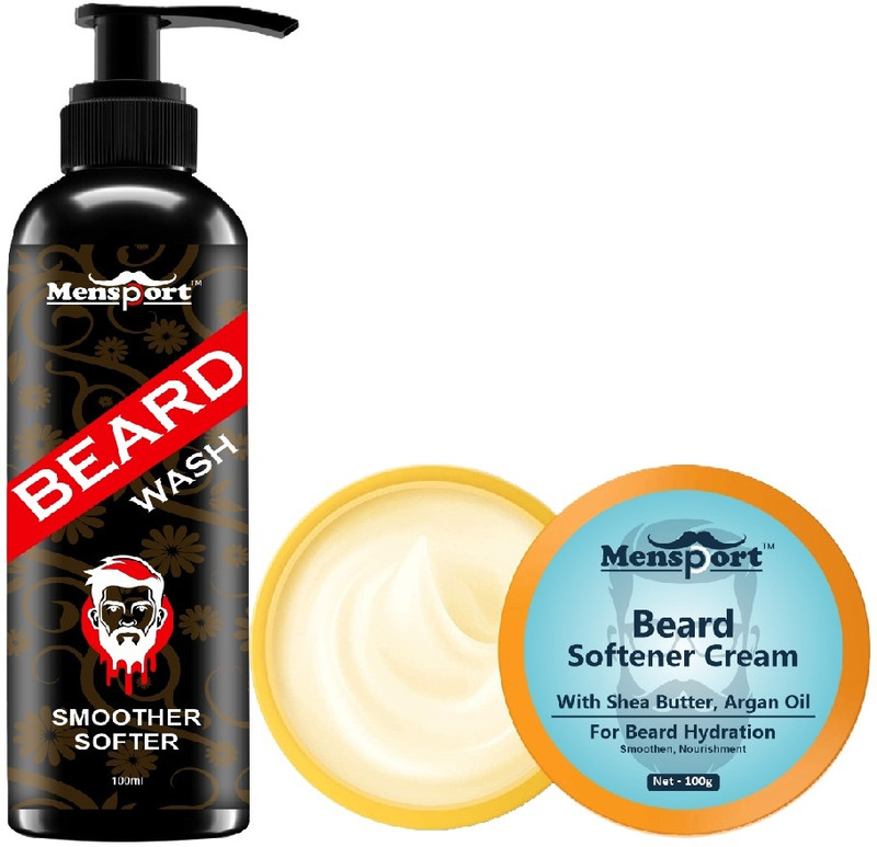 Mensport Beard Wash 100ML & Beard Softener Cream 100gms Promotes Beard Growth(2 Items in the set)
