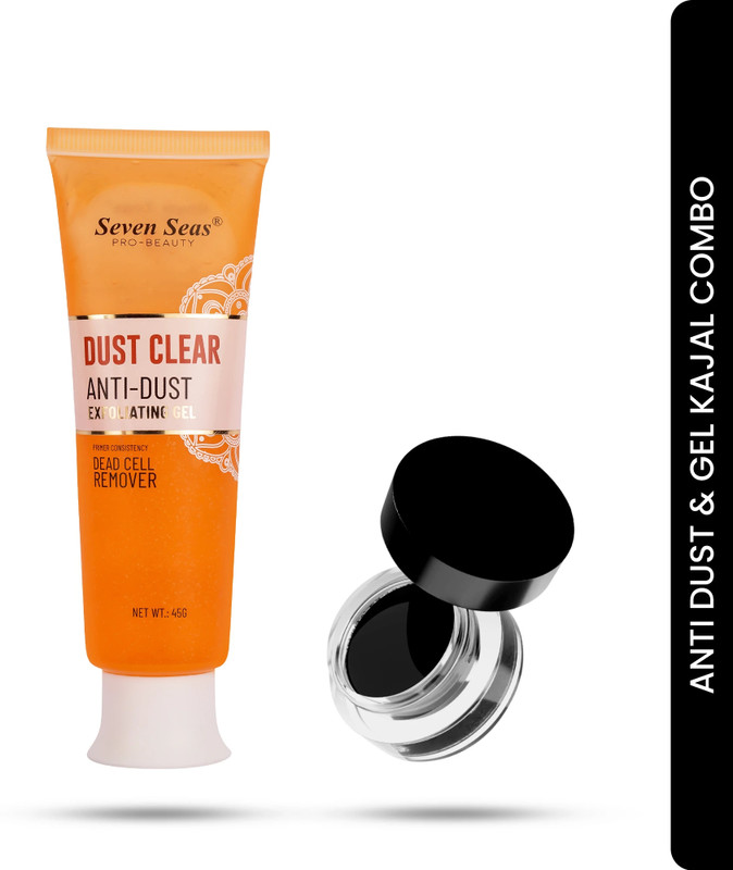 Seven Seas Dust Cleanser Instant Dirt Removal Face Gel For Glowing Skin With HD Gel Kajal Long Lasting and Smudge proof Gel Kajal(2 Items in the set)