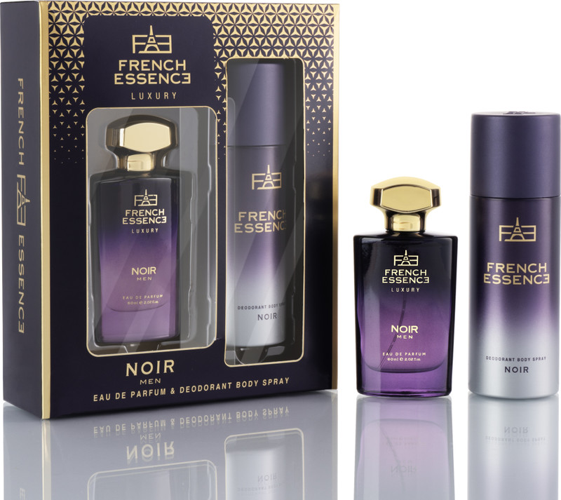 FRENCH ESSENCE Luxury Noir Gift Set |Long-Lasting Frgrance|Eau de Parfum - For Men(2 Items in the set)