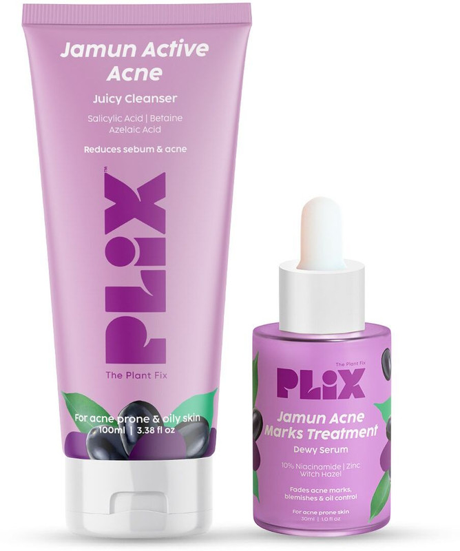 The Plant Fix Plix 10% Niacinamide Jamun Face Serum & Salicylic Acid Jamun Cleanser Gel(2 Items in the set)