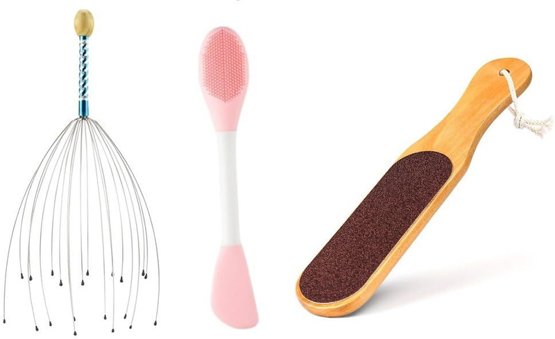 Lusty soul Head massager with Face Scubber And Foot Scrubber(3 Items in the set)