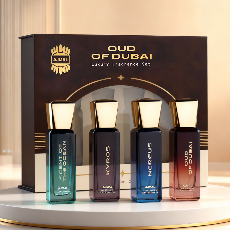 Ajmal Intense & Iconic Long Lasting Oud of Dubai Perfume & Wallet Gift Set Eau de Parfum - 100 ml (For Men)(2 Items in the set)