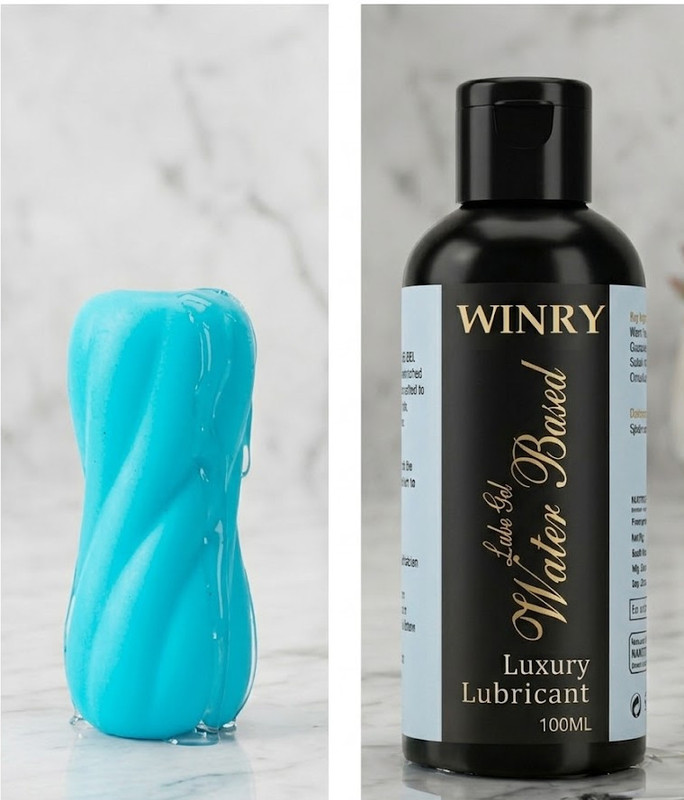 winry Waterproof Lube & Stroker – Bedroom & Travel Friendly(1 Items in the set)