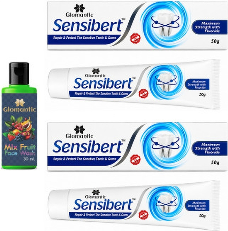glomantic Fruit Face Wash & Sensibert Toothpaste Gel 50g 2PCS(2 Items in the set)