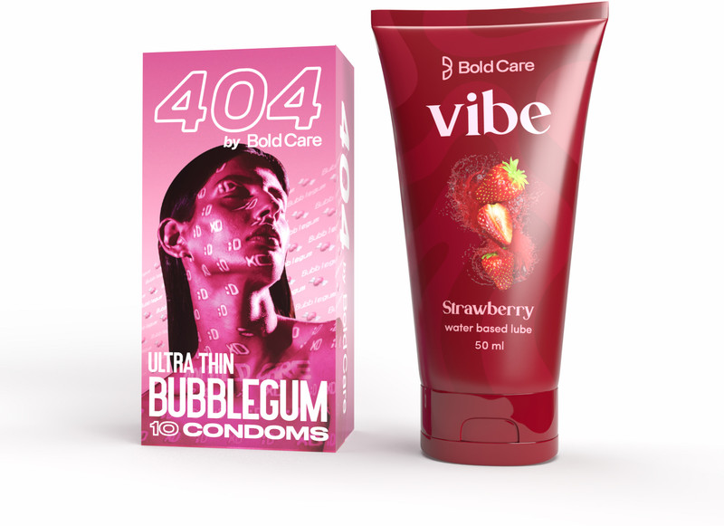 Bold Care Ultra Thin Climax Delay Condoms - 3 Sheets with Stawberry Flavored Lubricant-50ml(1 Items in the set)