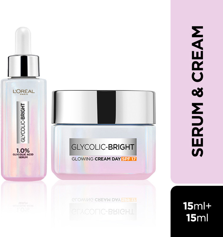L'Oréal Paris Bright Serum 15ml + Day cream 15ml Skin Brightening Combo(2 Items in the set)