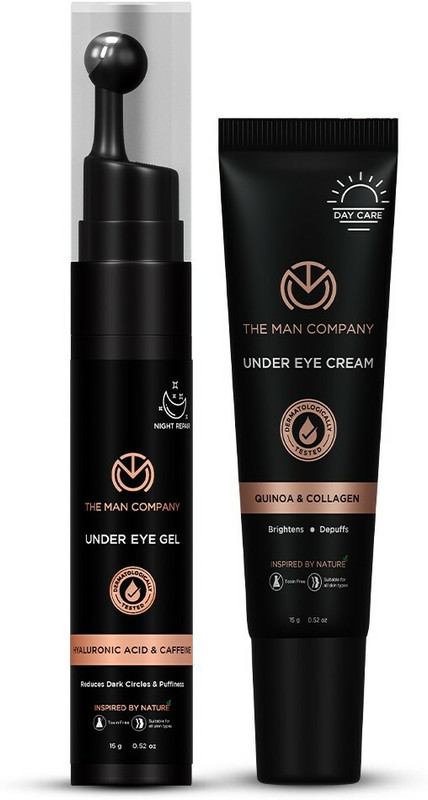THE MAN COMPANY Eye Care Combo To Depuff & Brighten The Under Eye Area – 15 gm (2 Items in the set)