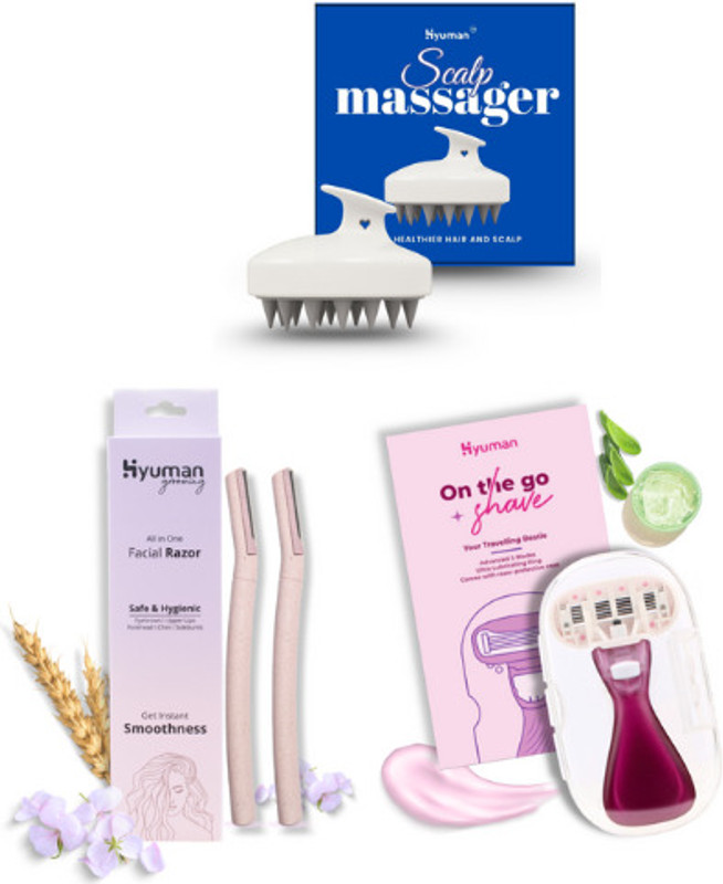 Hyuman On The Go Razor + Scalp Massager(2 Items in the set)