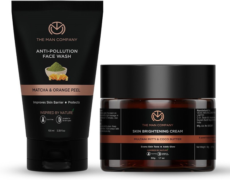 THE MAN COMPANY Go Radiant With Anti Pollution Face Wash & Skin Brightening Cream (2 Items in the set)