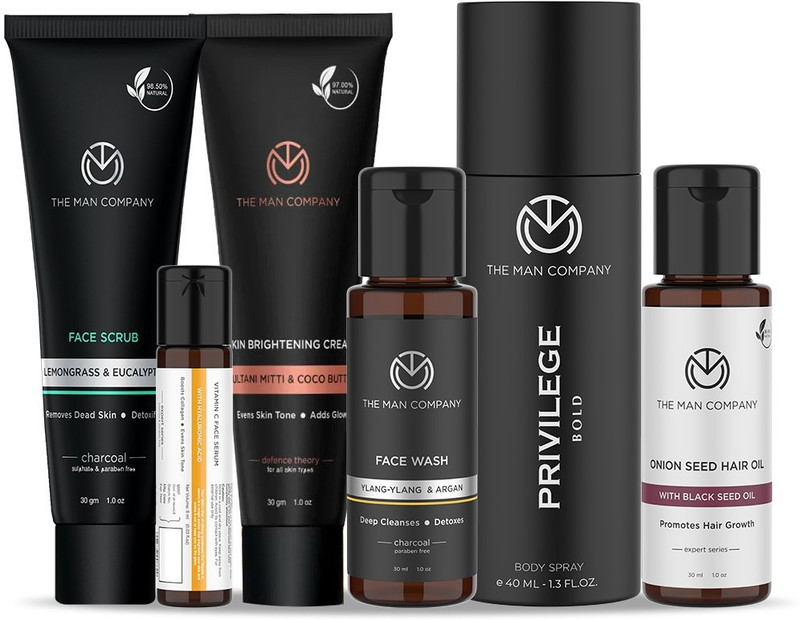 THE MAN COMPANY Mini Travel Men’s Grooming Kit 168 ml (6 Items in the set)