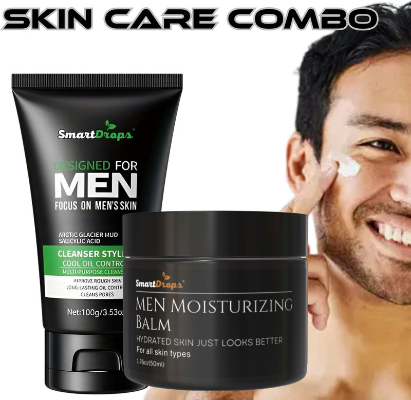 smartdrops Men Pollution Out Facewash & Daily Defence Face Cream Combo for Oil Control(2 Items in the set)